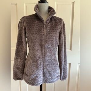 Free Country Quilted Plush Full-Zip Jacket in Taupe Gray